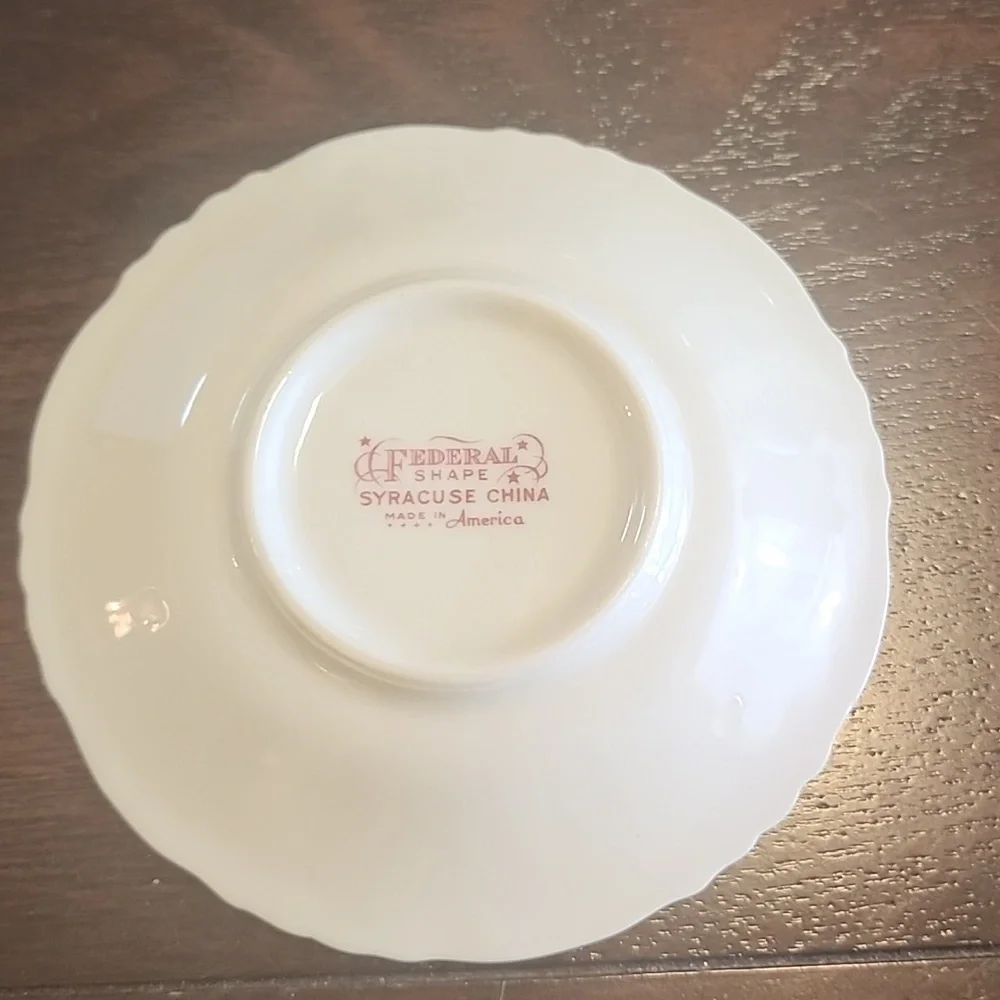 Federal Shape Demitasse Cup and Two Saucers